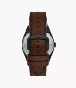 Alternative view of FOSSIL EVERETT AUTOMATIC DARK BROWN LEATHER