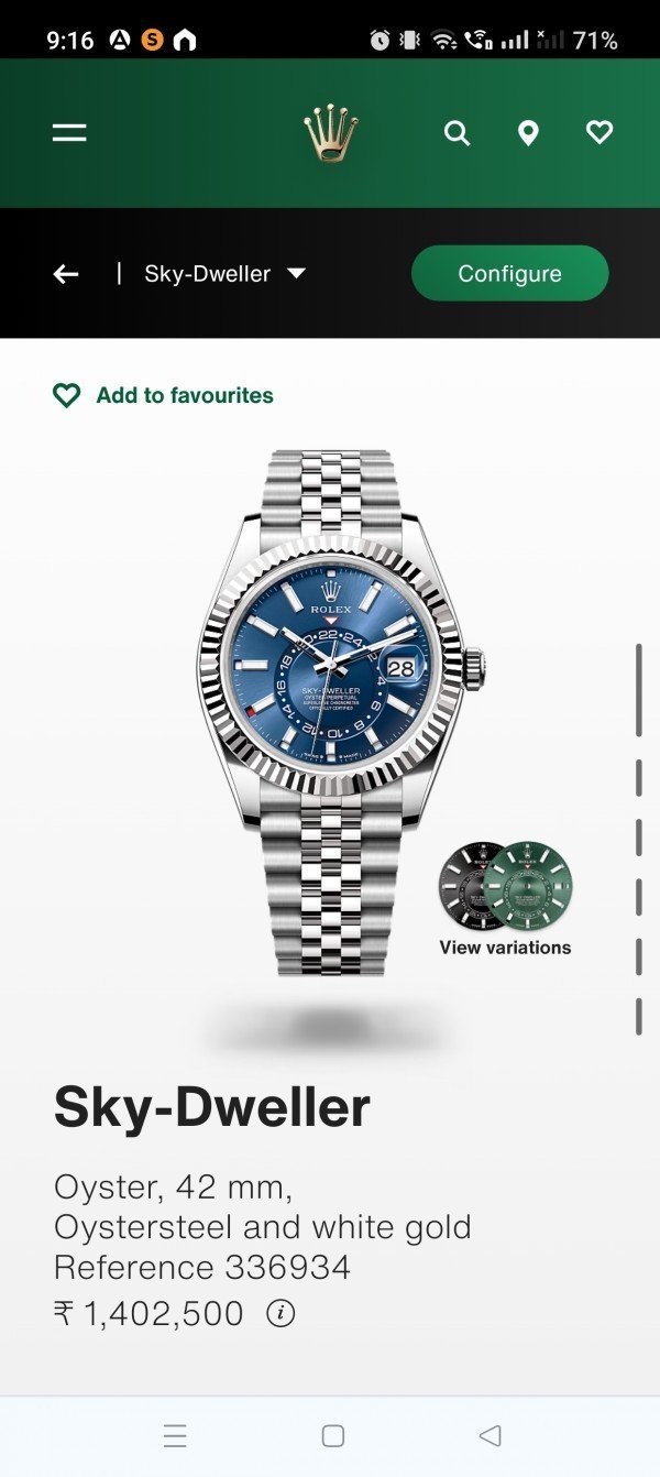 ROLEX SKY-DWELLER (BLUE SILVER) AUTOMATIC SANJAY DUTT - Image 2