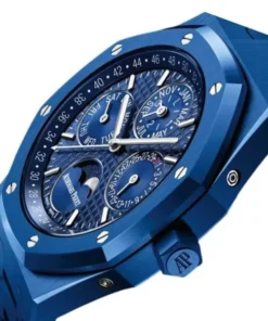 Alternative view of Audemars Piguet Royal Oak Perpetual Calendar Blue Dial 41mm