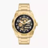 FOSSIL BROWNSMAN AUTOMATIC GOLD TONE STAINLESS STEEL